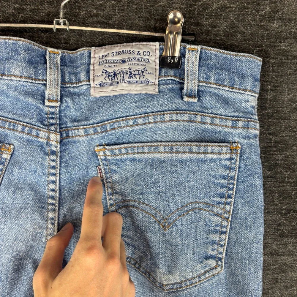 Vintage Levis Flex Jeans Mens 34x30 Light Wash Straight Leg Made in USA Casual
